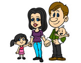 Dibujo Familia feliz pintado por Camila_DC