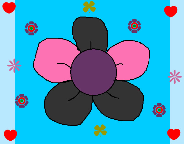 Dibujo Flor 3 pintado por Camila_DC