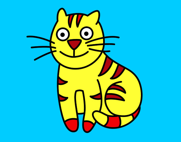 Dibujo Gato simpático pintado por maydefs