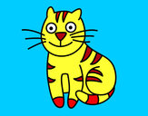 Dibujo Gato simpático pintado por maydefs