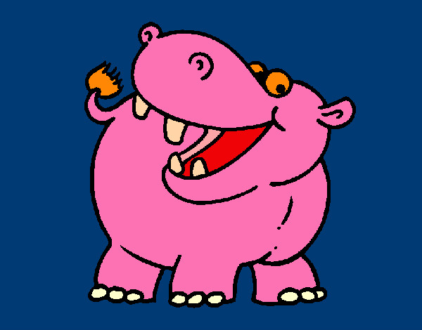 Dibujo Hipopótamo pintado por diruhbarri