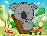 Dibujo Koala bebé pintado por melaie