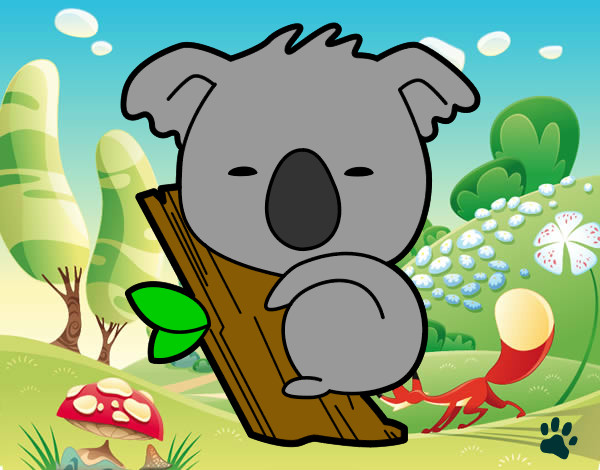 Dibujo Koala bebé pintado por Santii21
