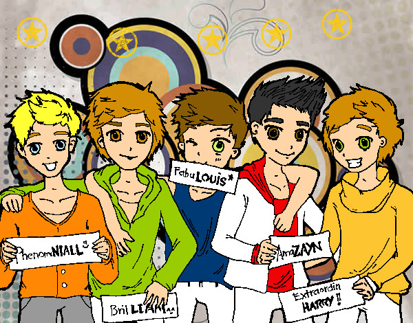 Dibujo Los chicos de One Direction pintado por mariana12
