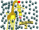 Dibujo Madagascar 2 Melman 1 pintado por giselle508
