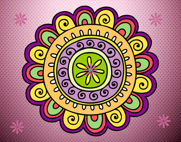 Dibujo Mandala alegre pintado por agus16san5