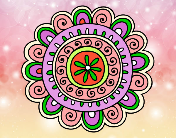 Dibujo Mandala alegre pintado por agus16san5