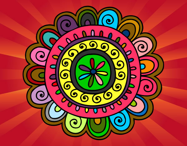 Dibujo Mandala alegre pintado por danitagarc