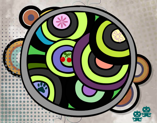 Dibujo Mandala circular pintado por agus16san5