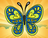 Dibujo Mandala mariposa pintado por agus16san5