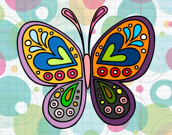 Dibujo Mandala mariposa pintado por Mary_22