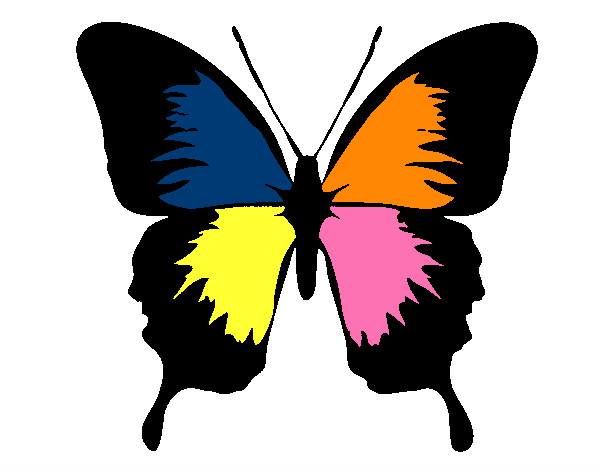 Dibujo Mariposa con alas negras pintado por Victoritaa