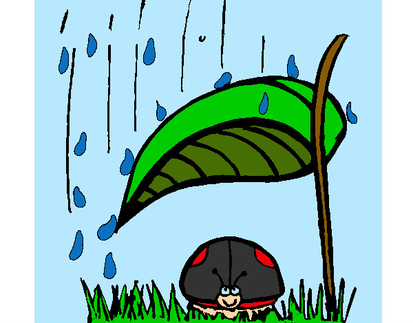 Dibujo Mariquita protegida de la lluvia pintado por asdfjfnioi
