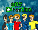 Dibujo One Direction 3 pintado por REFE