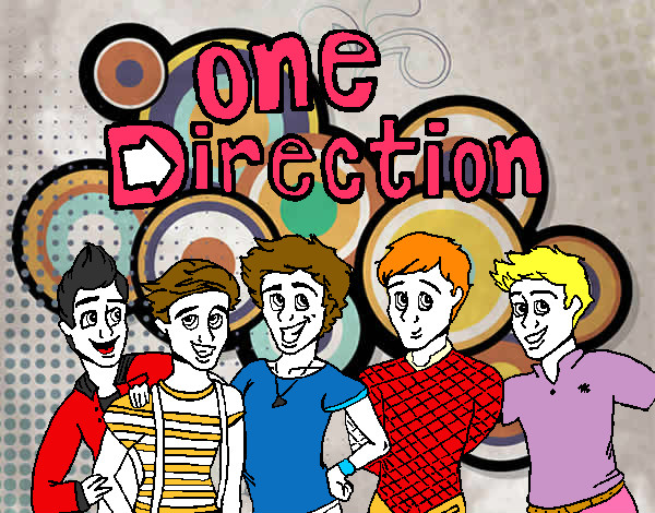 Dibujo One Direction 3 pintado por vele