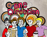 Dibujo One Direction 3 pintado por vele