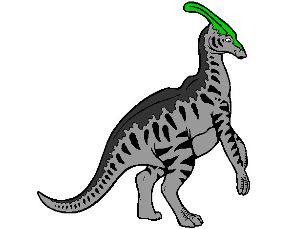 Dibujo Parasaurolofus con rayas pintado por thiago26