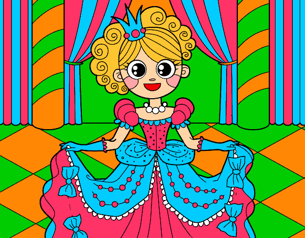 Dibujo Princesa en el baile pintado por LuciaOrteg