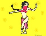 Dibujo Princesa mora bailando pintado por lucialares