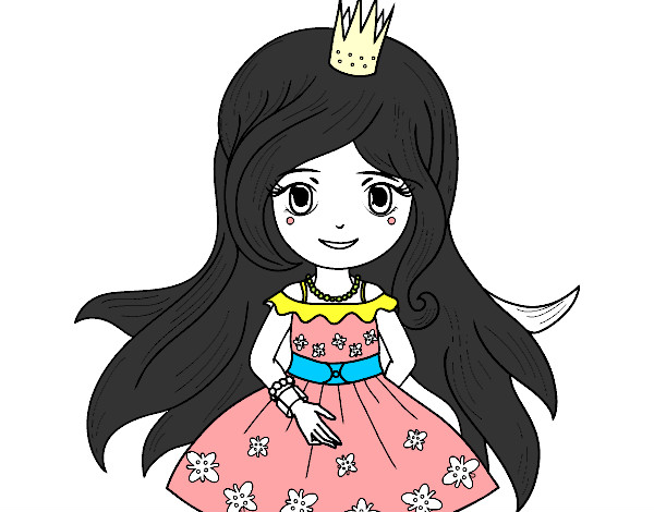 Dibujo Princesa primavera pintado por caritasol