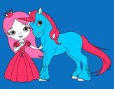 Dibujo Princesa y unicornio pintado por mpirinsse2