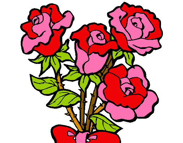Dibujo Ramo de rosas pintado por gabiiiiiii