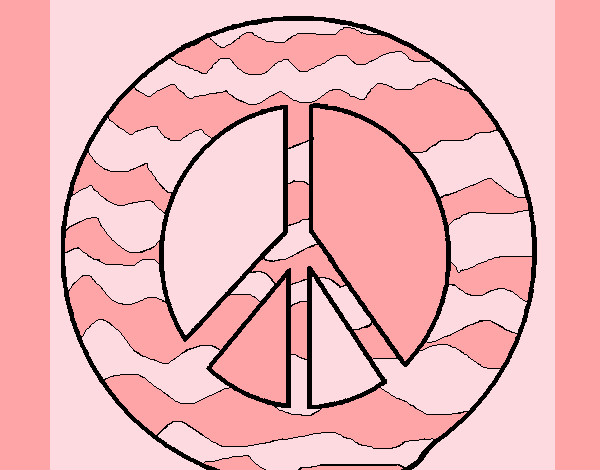 Dibujo Símbolo de la paz pintado por milimari