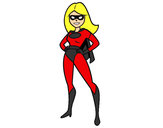 Dibujo Superheroina pintado por maiacarp10