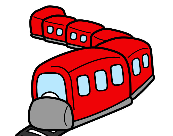 Dibujo Tren en camino pintado por olapessoa