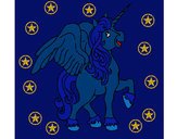 Dibujo Unicornio con alas pintado por LaMaster