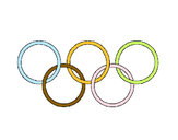 Dibujo Anillas de los juegos olimpícos pintado por Damianp