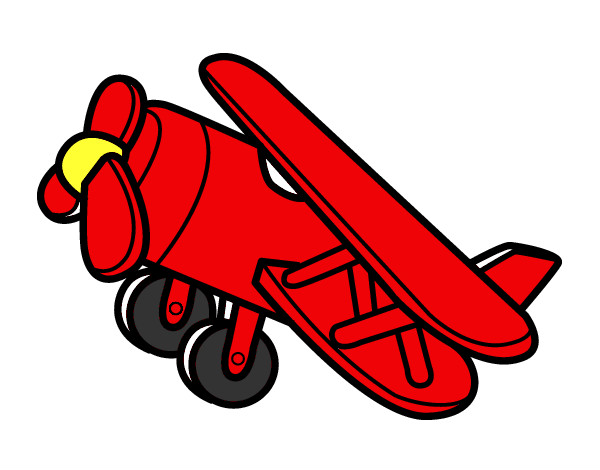 Dibujo Avión acrobático pintado por Alesan