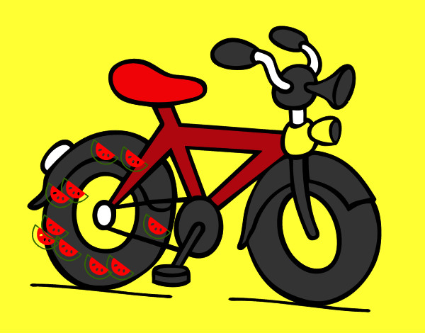 Dibujo Bicicleta con bocina pintado por pereira