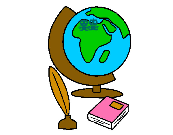 Dibujo Bola del mundo pintado por panchita2