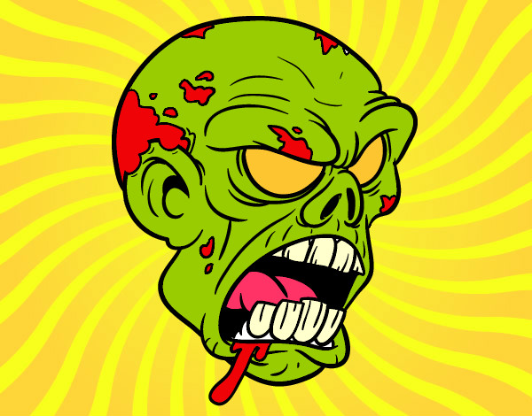 Dibujo Cabeza de zombi pintado por jesux