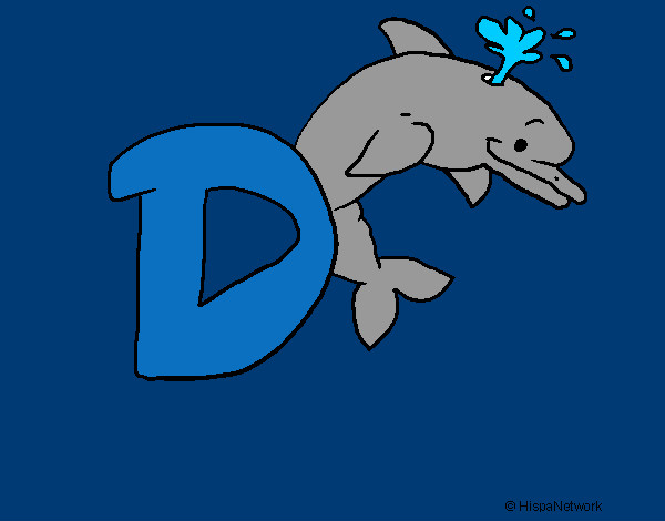Dibujo Delfín 1 pintado por Quira