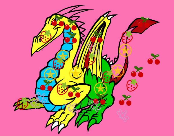 Dibujo Dragón elegante pintado por JUCA