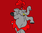 Dibujo Elefante bailando pintado por javier123