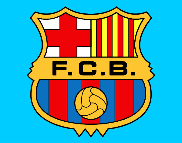 Dibujo Escudo del F.C. Barcelona pintado por andres1610