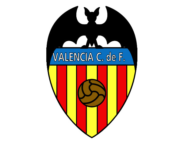 Dibujo Escudo del Valencia C. F. pintado por 9706240034