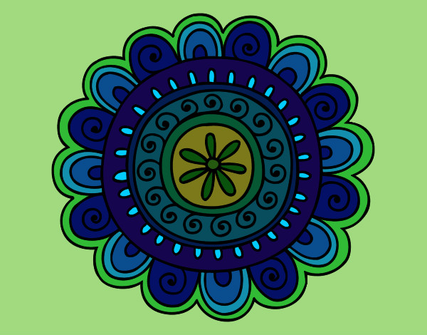 Dibujo Mandala alegre pintado por bunnygab