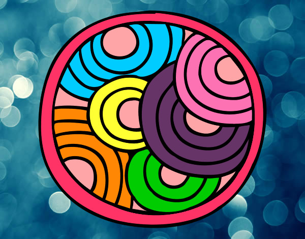 Dibujo Mandala circular pintado por alo20147