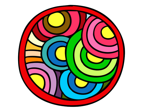 Dibujo Mandala circular pintado por elito2004