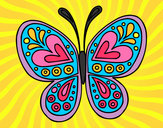 Dibujo Mandala mariposa pintado por tere1d