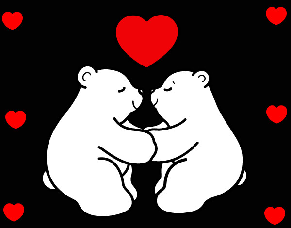 Dibujo Osos polares enamorados pintado por yeni_pao