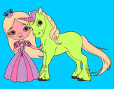 Dibujo Princesa y unicornio pintado por luzmaria20