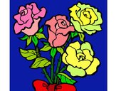 Dibujo Ramo de rosas pintado por chiguiline