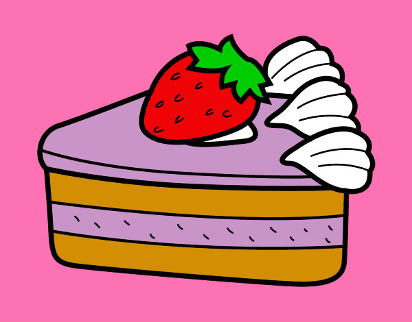 Dibujo Tarta de fresas pintado por silviamaci