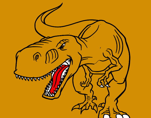 Dibujo Tiranosaurio Rex enfadado pintado por nayelie