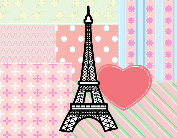 Dibujo Torre Eiffel pintado por pilita